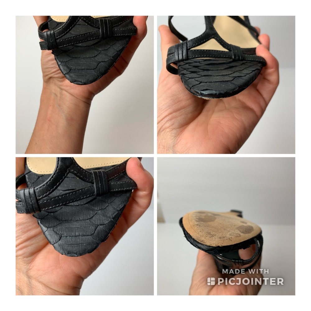 Alexandre Birman Mallica Black Python Leather Wed… - image 8